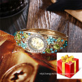 High Quality Beautiful Jewelry Colorful Plated Flower Women Wristwatch Gifts